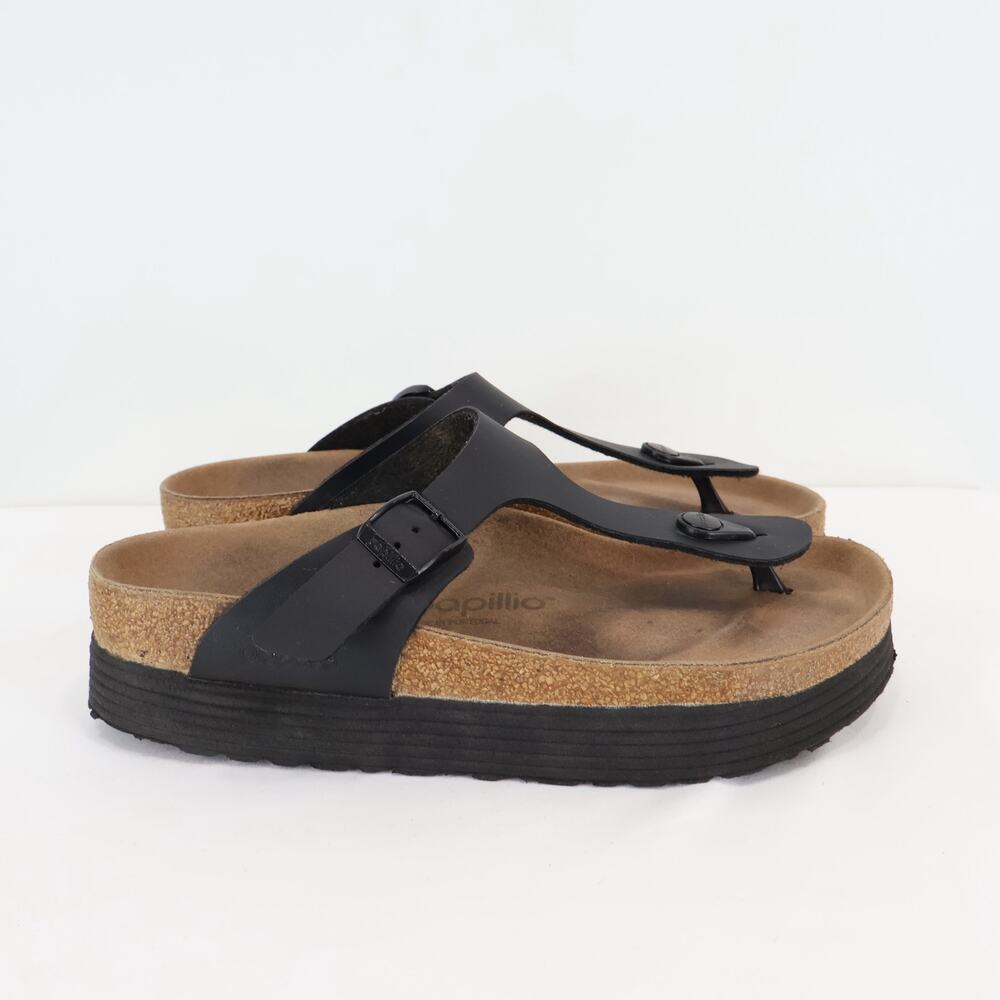 Birkenstock Papillio Gizeh Platform Vegan Sandal Black Size 38 - Picture 5 of 8